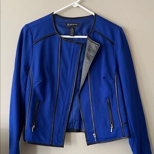 INC International Concepts Royal Blue Blazer with Black Trim
